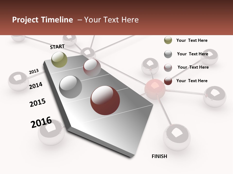 A Red Ball Is Surrounded By Black Balls PowerPoint Template