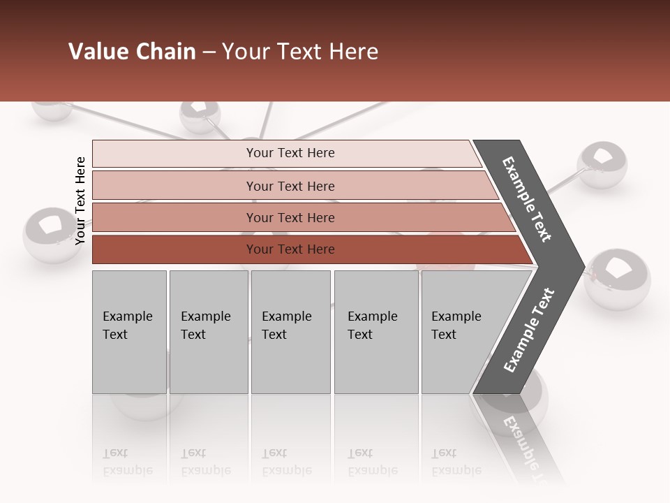 A Red Ball Is Surrounded By Black Balls PowerPoint Template