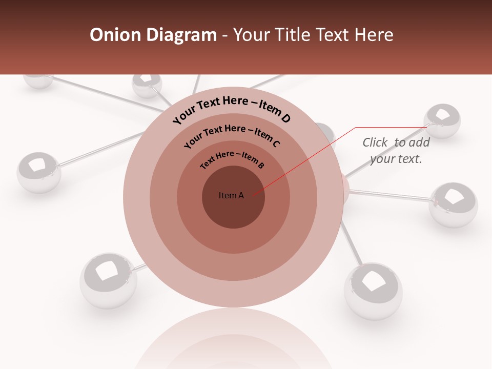 A Red Ball Is Surrounded By Black Balls PowerPoint Template