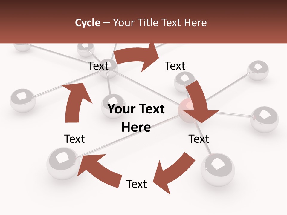 A Red Ball Is Surrounded By Black Balls PowerPoint Template