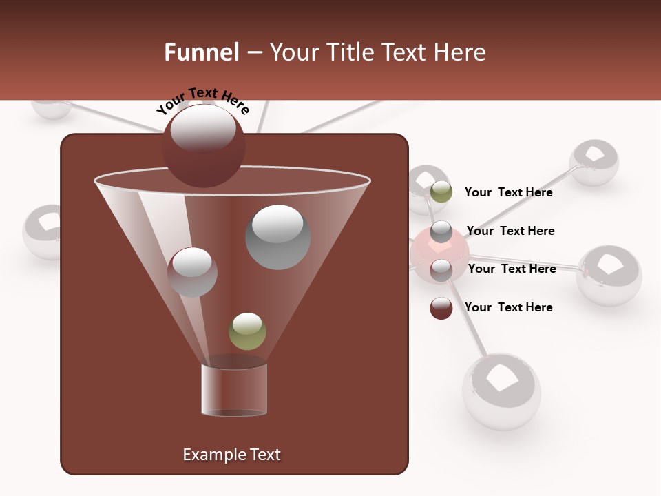 A Red Ball Is Surrounded By Black Balls PowerPoint Template