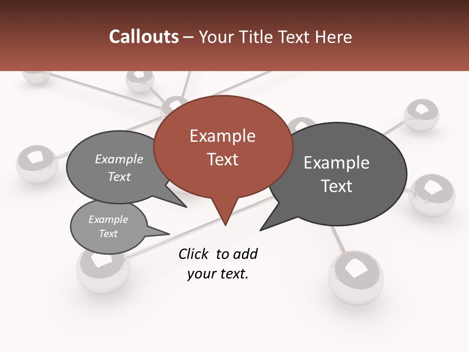 A Red Ball Is Surrounded By Black Balls PowerPoint Template