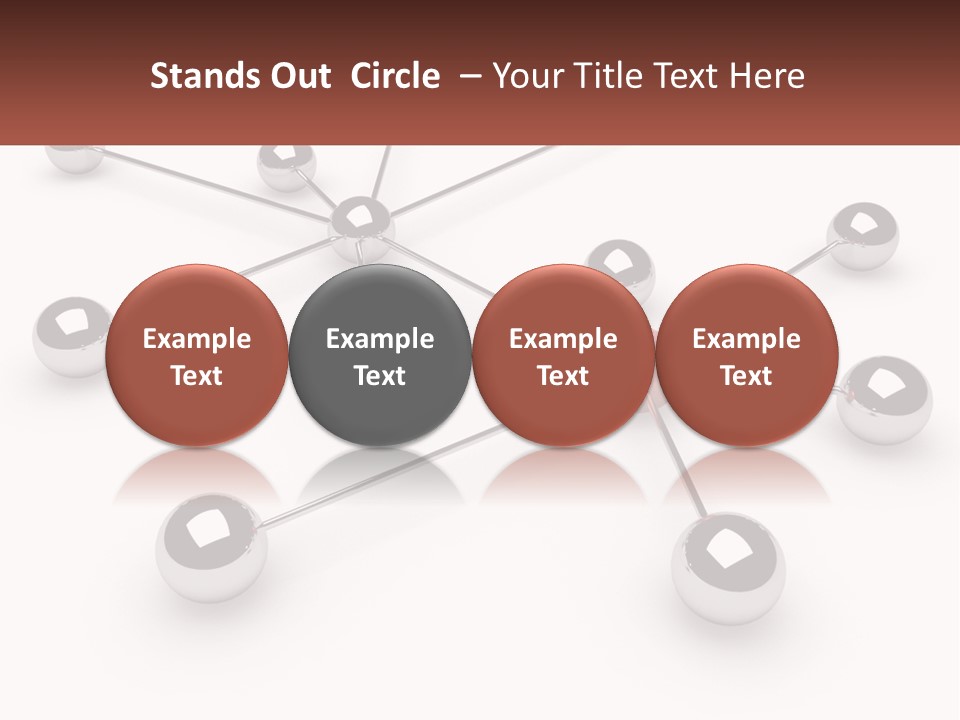 A Red Ball Is Surrounded By Black Balls PowerPoint Template