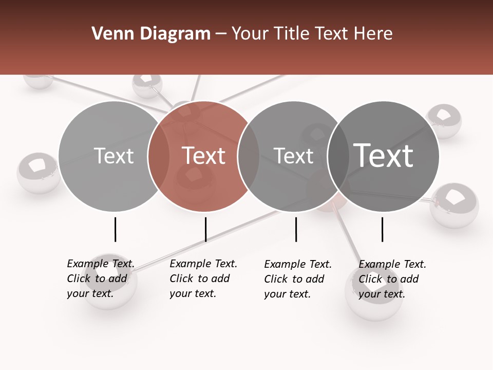 A Red Ball Is Surrounded By Black Balls PowerPoint Template