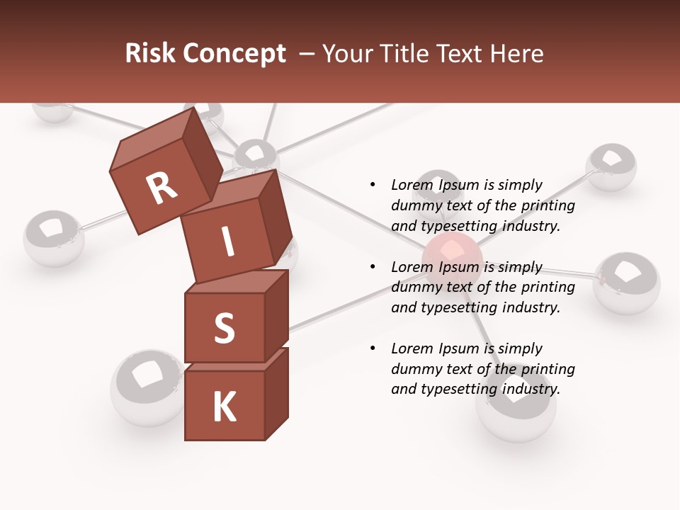 A Red Ball Is Surrounded By Black Balls PowerPoint Template