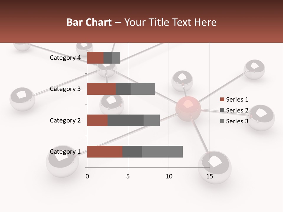 A Red Ball Is Surrounded By Black Balls PowerPoint Template