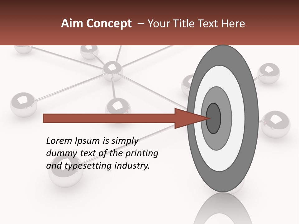 A Red Ball Is Surrounded By Black Balls PowerPoint Template