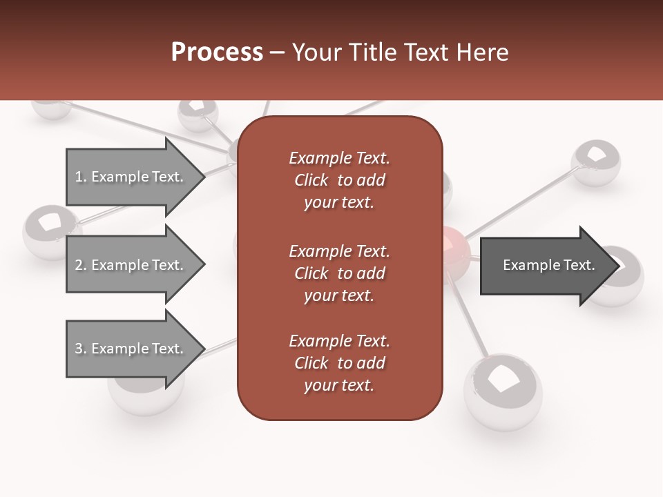 A Red Ball Is Surrounded By Black Balls PowerPoint Template