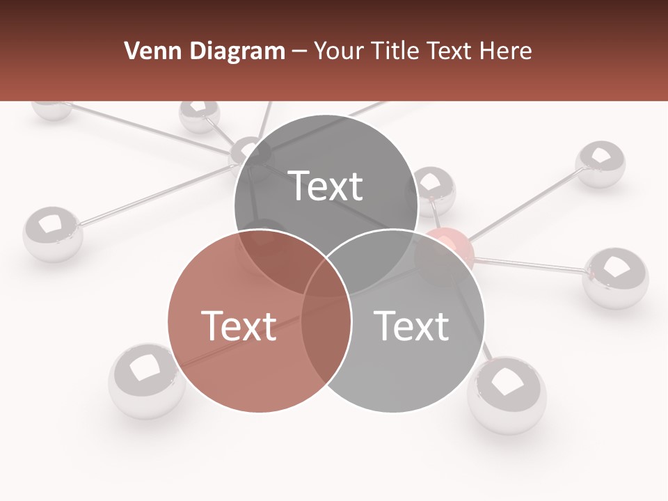 A Red Ball Is Surrounded By Black Balls PowerPoint Template