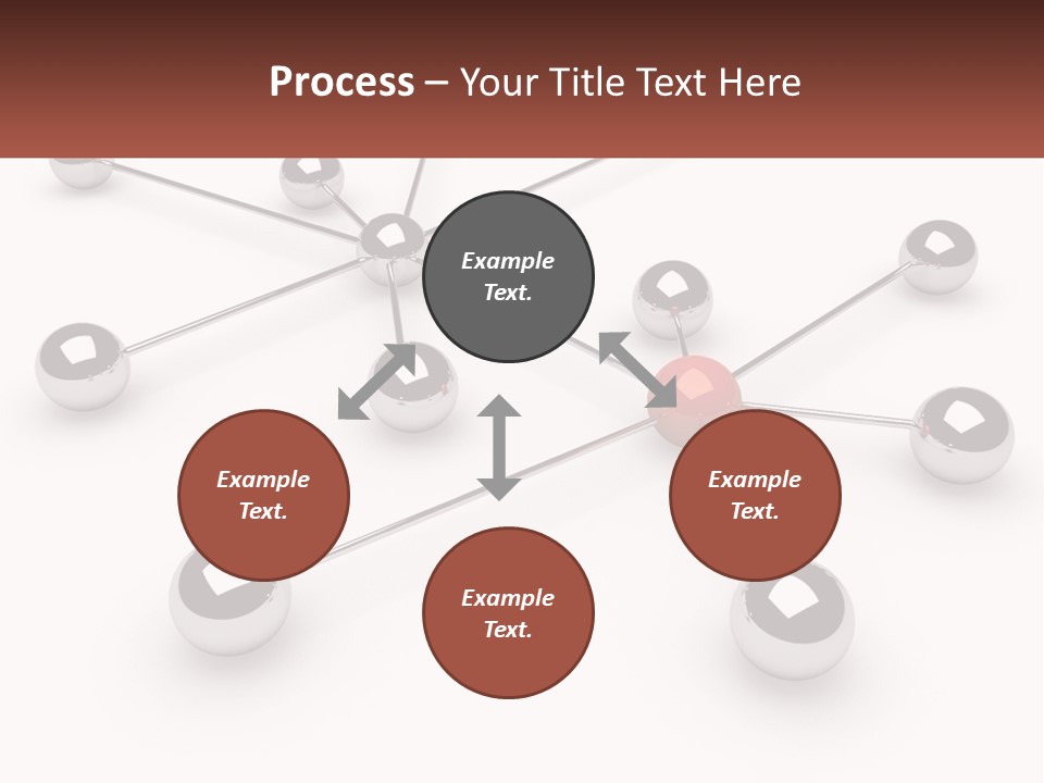 A Red Ball Is Surrounded By Black Balls PowerPoint Template