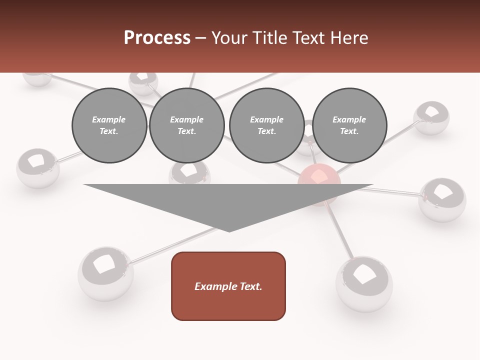 A Red Ball Is Surrounded By Black Balls PowerPoint Template