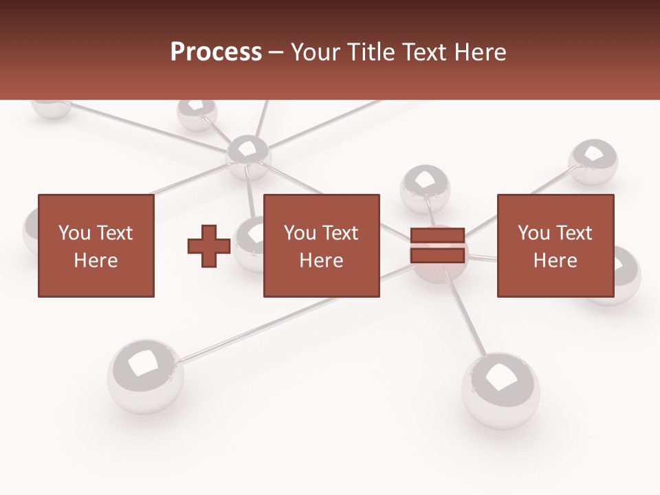 A Red Ball Is Surrounded By Black Balls PowerPoint Template