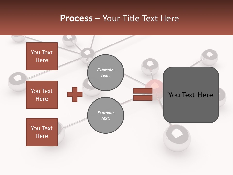 A Red Ball Is Surrounded By Black Balls PowerPoint Template