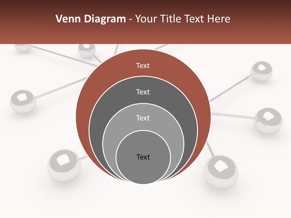 A Red Ball Is Surrounded By Black Balls PowerPoint Template