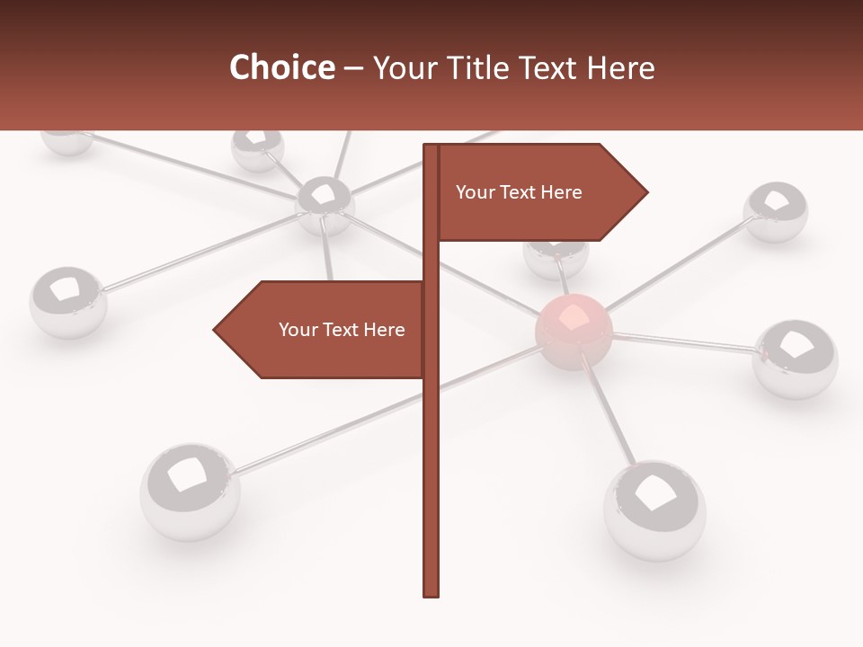 A Red Ball Is Surrounded By Black Balls PowerPoint Template