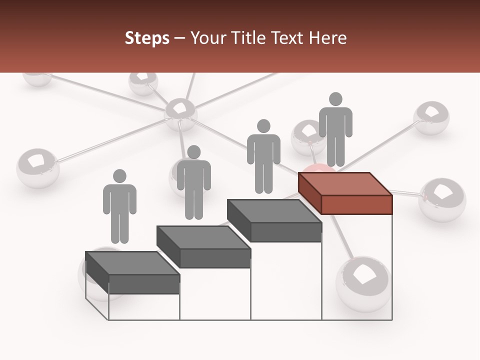 A Red Ball Is Surrounded By Black Balls PowerPoint Template