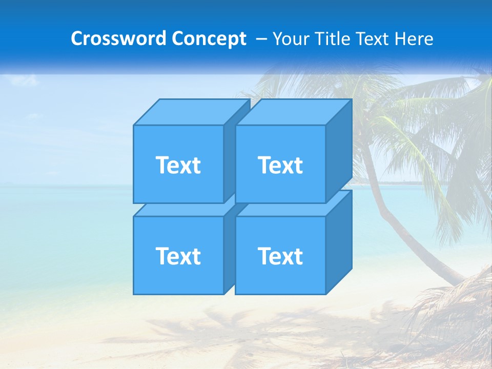 A Palm Tree Sitting On Top Of A Sandy Beach PowerPoint Template