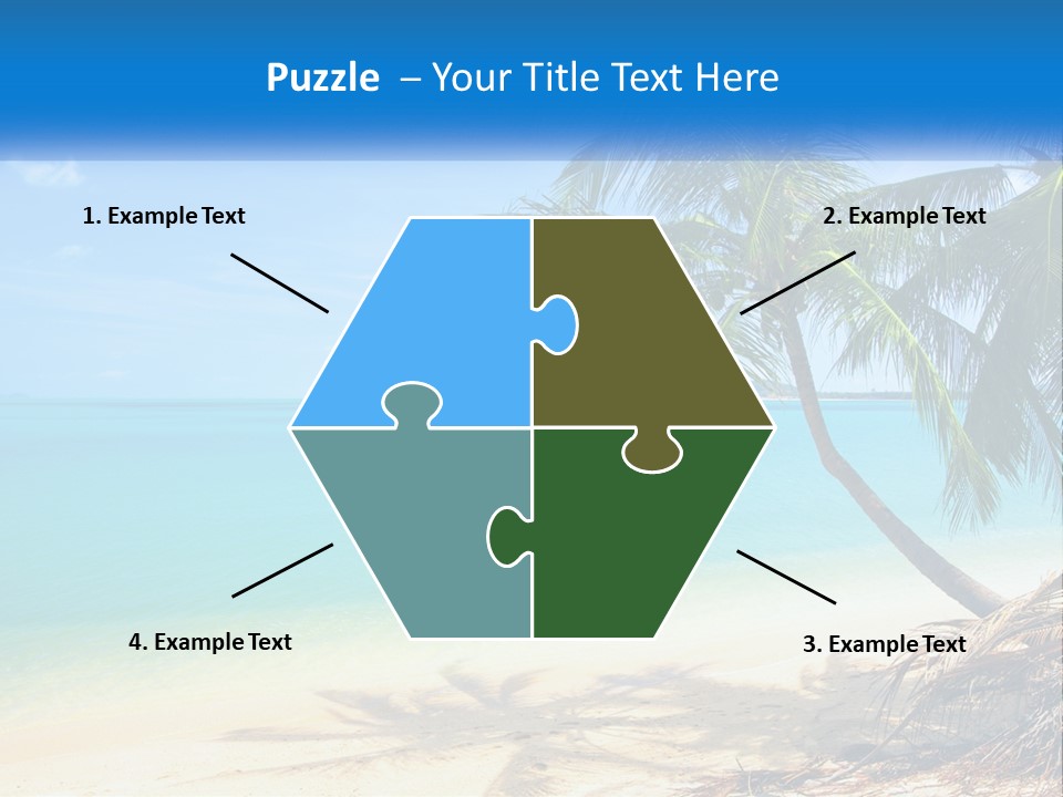 A Palm Tree Sitting On Top Of A Sandy Beach PowerPoint Template