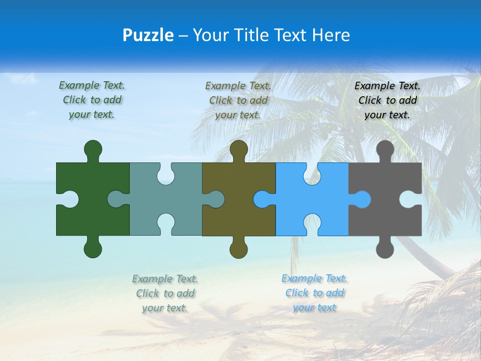 A Palm Tree Sitting On Top Of A Sandy Beach PowerPoint Template