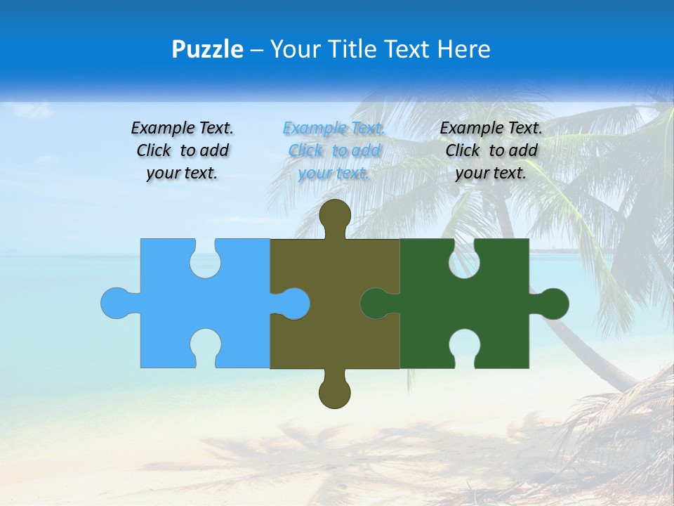 A Palm Tree Sitting On Top Of A Sandy Beach PowerPoint Template