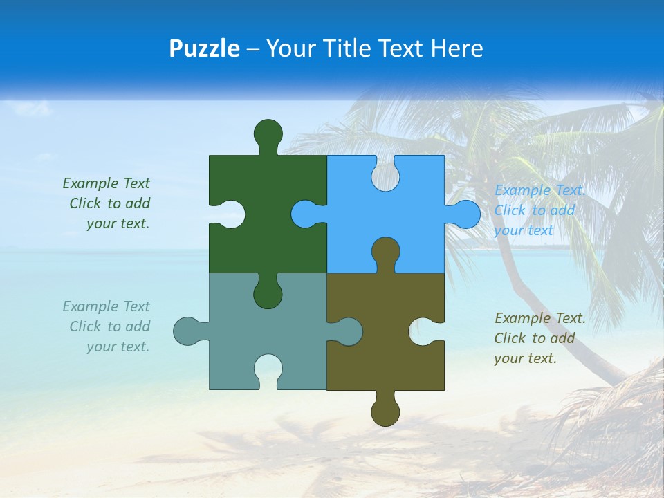 A Palm Tree Sitting On Top Of A Sandy Beach PowerPoint Template