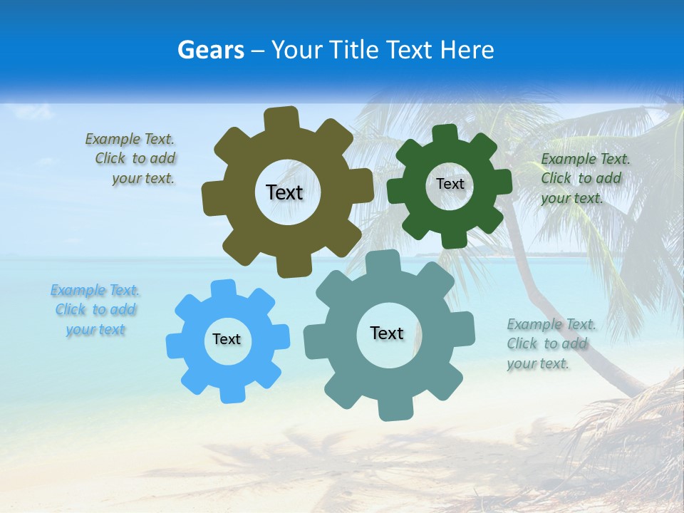A Palm Tree Sitting On Top Of A Sandy Beach PowerPoint Template