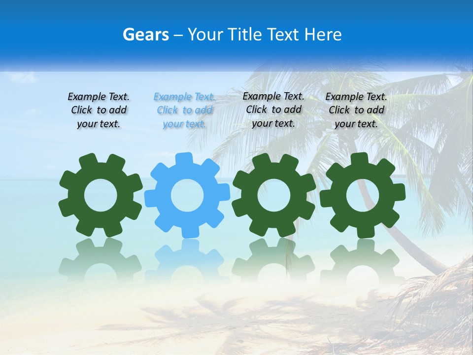 A Palm Tree Sitting On Top Of A Sandy Beach PowerPoint Template