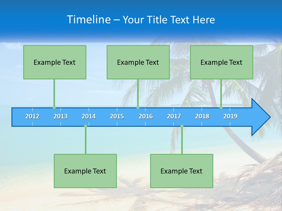 A Palm Tree Sitting On Top Of A Sandy Beach PowerPoint Template
