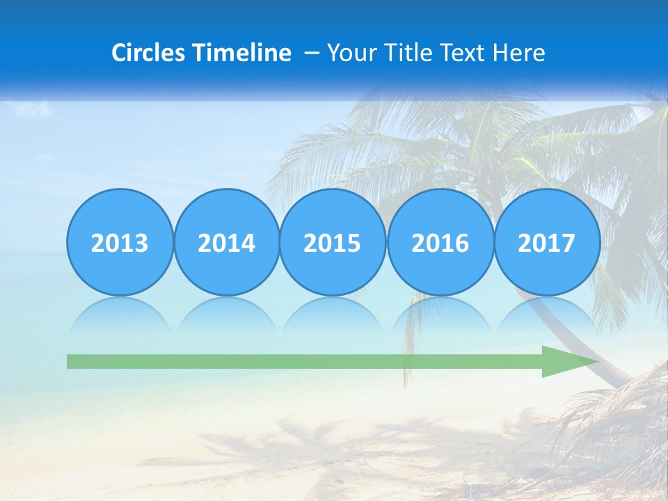 A Palm Tree Sitting On Top Of A Sandy Beach PowerPoint Template