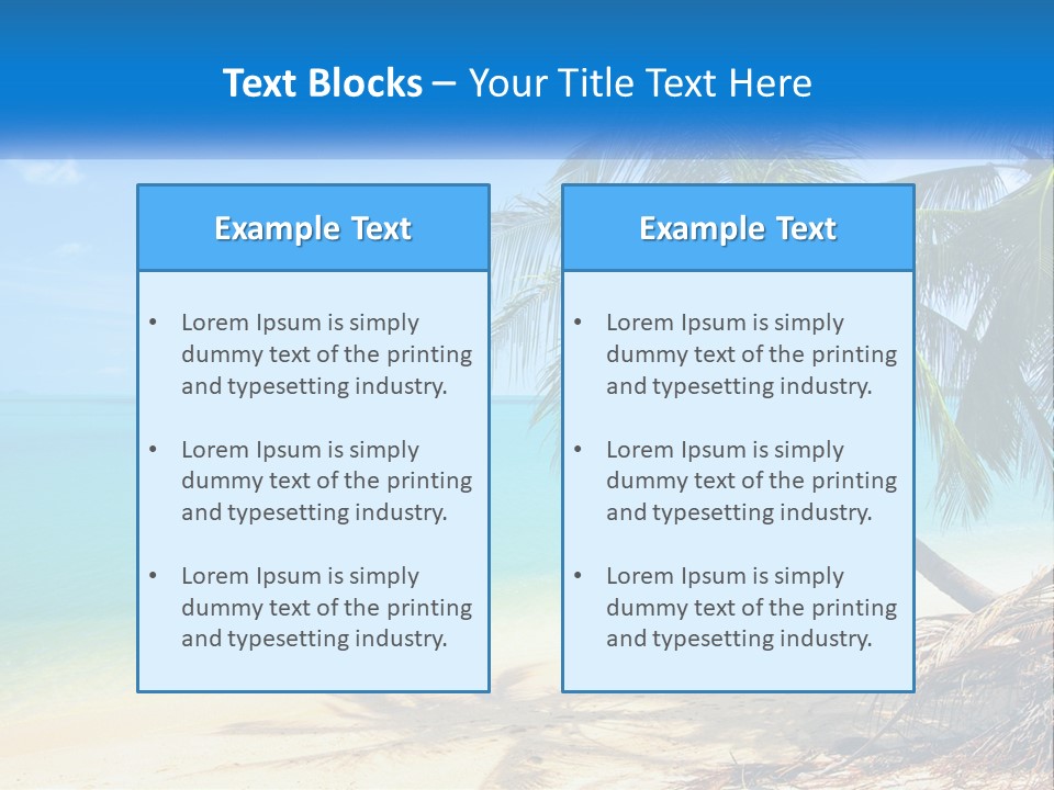 A Palm Tree Sitting On Top Of A Sandy Beach PowerPoint Template