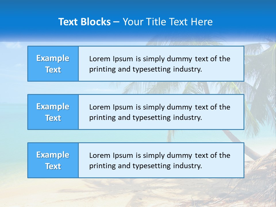 A Palm Tree Sitting On Top Of A Sandy Beach PowerPoint Template