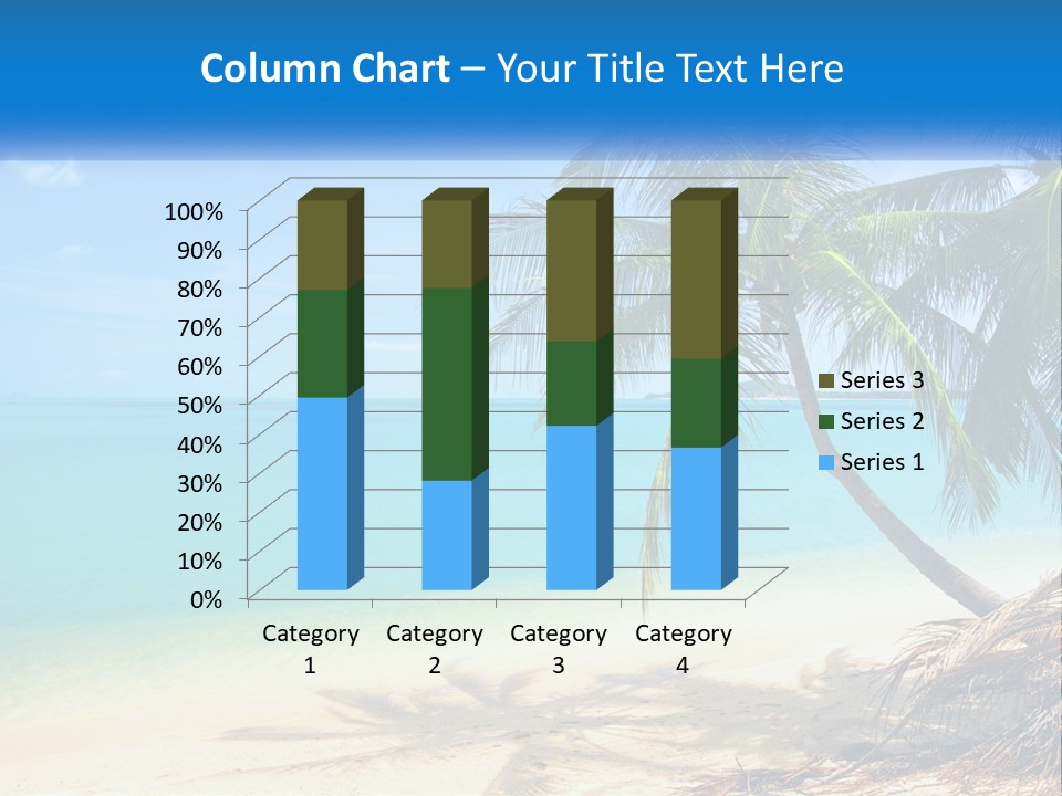 A Palm Tree Sitting On Top Of A Sandy Beach PowerPoint Template