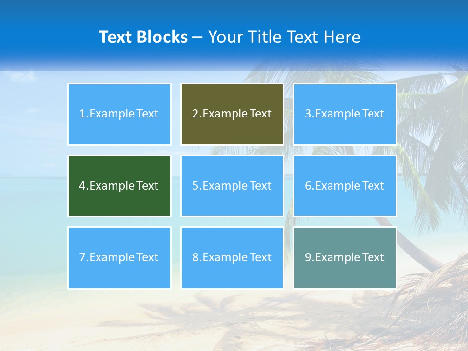 A Palm Tree Sitting On Top Of A Sandy Beach PowerPoint Template