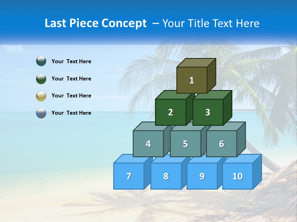 A Palm Tree Sitting On Top Of A Sandy Beach PowerPoint Template