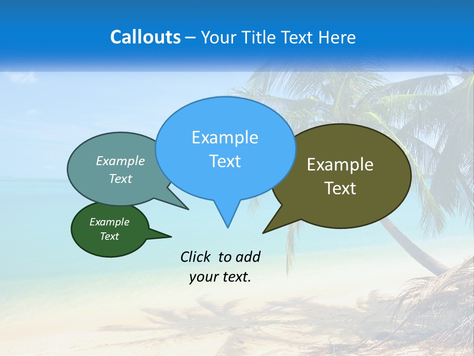 A Palm Tree Sitting On Top Of A Sandy Beach PowerPoint Template
