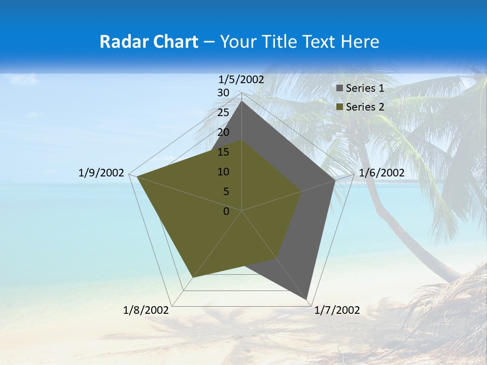 A Palm Tree Sitting On Top Of A Sandy Beach PowerPoint Template