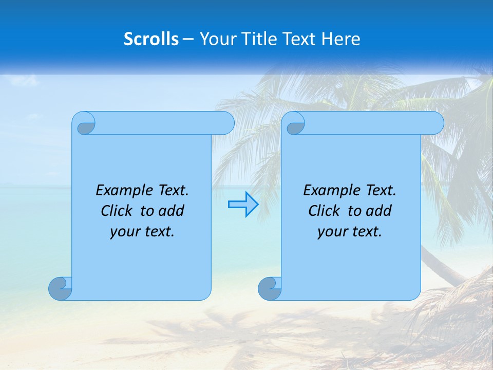 A Palm Tree Sitting On Top Of A Sandy Beach PowerPoint Template