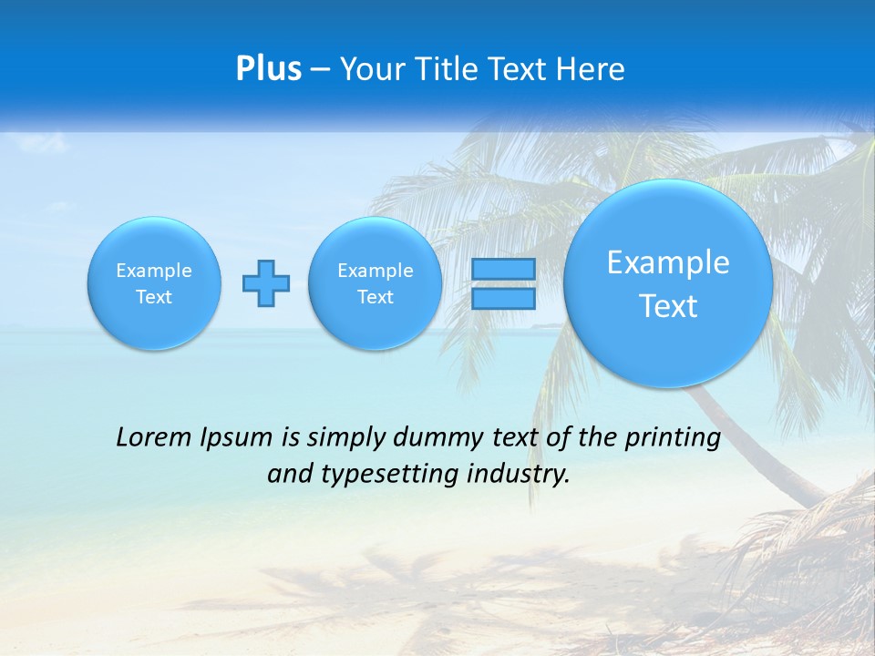 A Palm Tree Sitting On Top Of A Sandy Beach PowerPoint Template