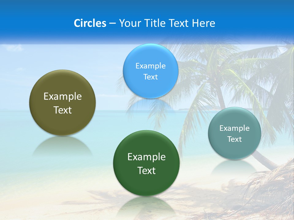 A Palm Tree Sitting On Top Of A Sandy Beach PowerPoint Template