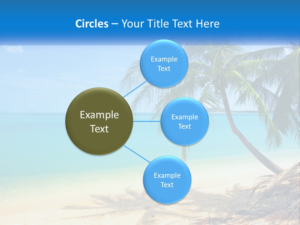 A Palm Tree Sitting On Top Of A Sandy Beach PowerPoint Template