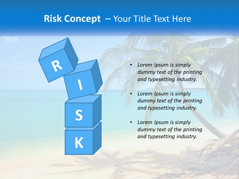 A Palm Tree Sitting On Top Of A Sandy Beach PowerPoint Template