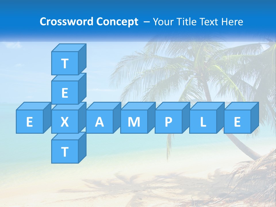 A Palm Tree Sitting On Top Of A Sandy Beach PowerPoint Template