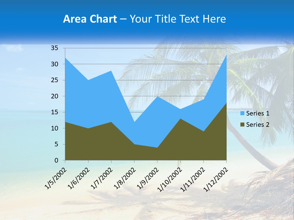 A Palm Tree Sitting On Top Of A Sandy Beach PowerPoint Template
