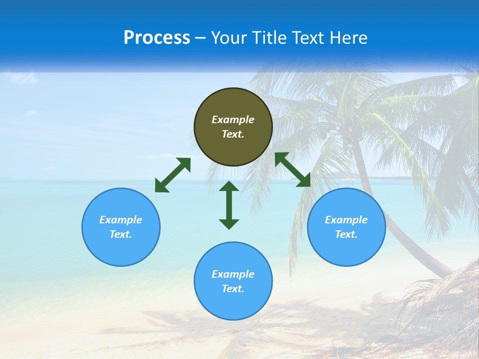 A Palm Tree Sitting On Top Of A Sandy Beach PowerPoint Template