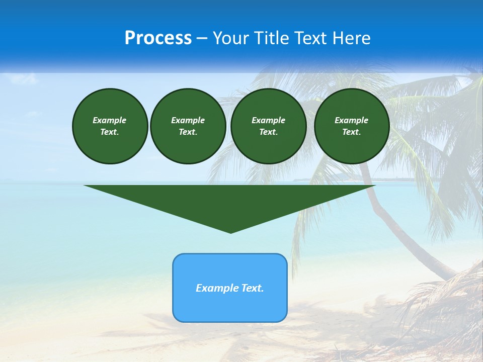 A Palm Tree Sitting On Top Of A Sandy Beach PowerPoint Template