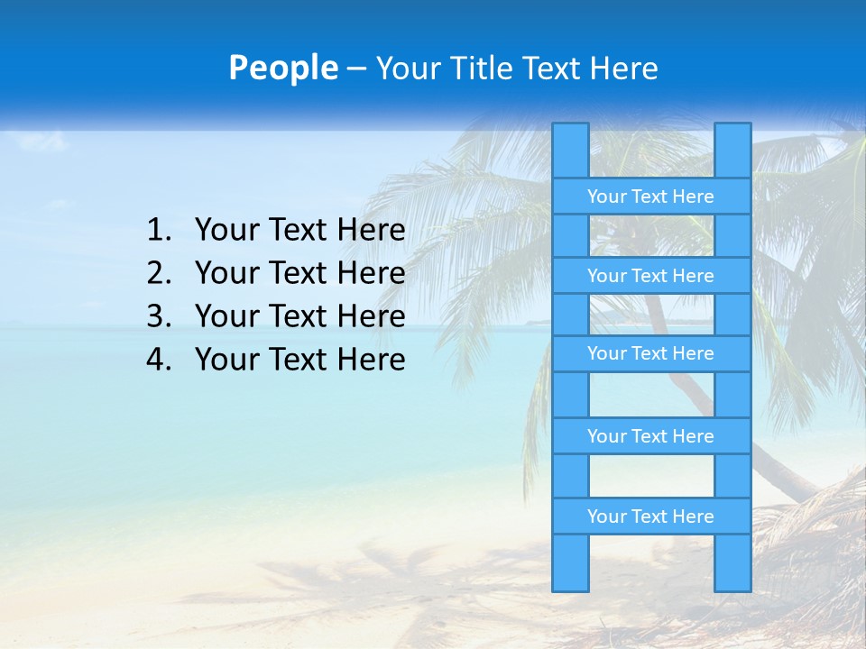 A Palm Tree Sitting On Top Of A Sandy Beach PowerPoint Template