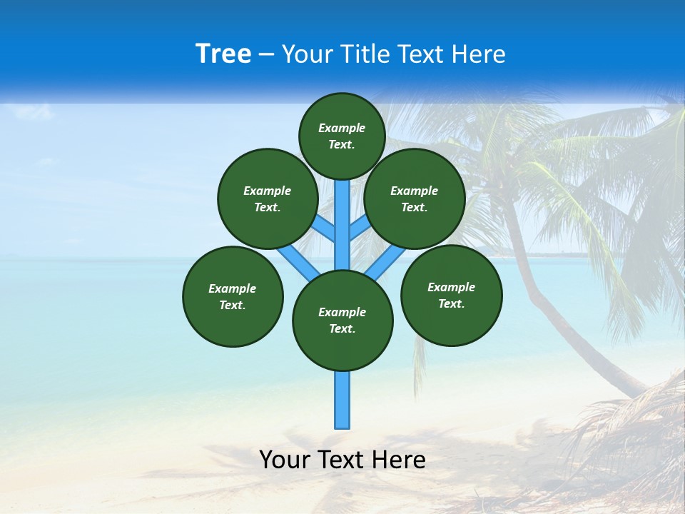 A Palm Tree Sitting On Top Of A Sandy Beach PowerPoint Template