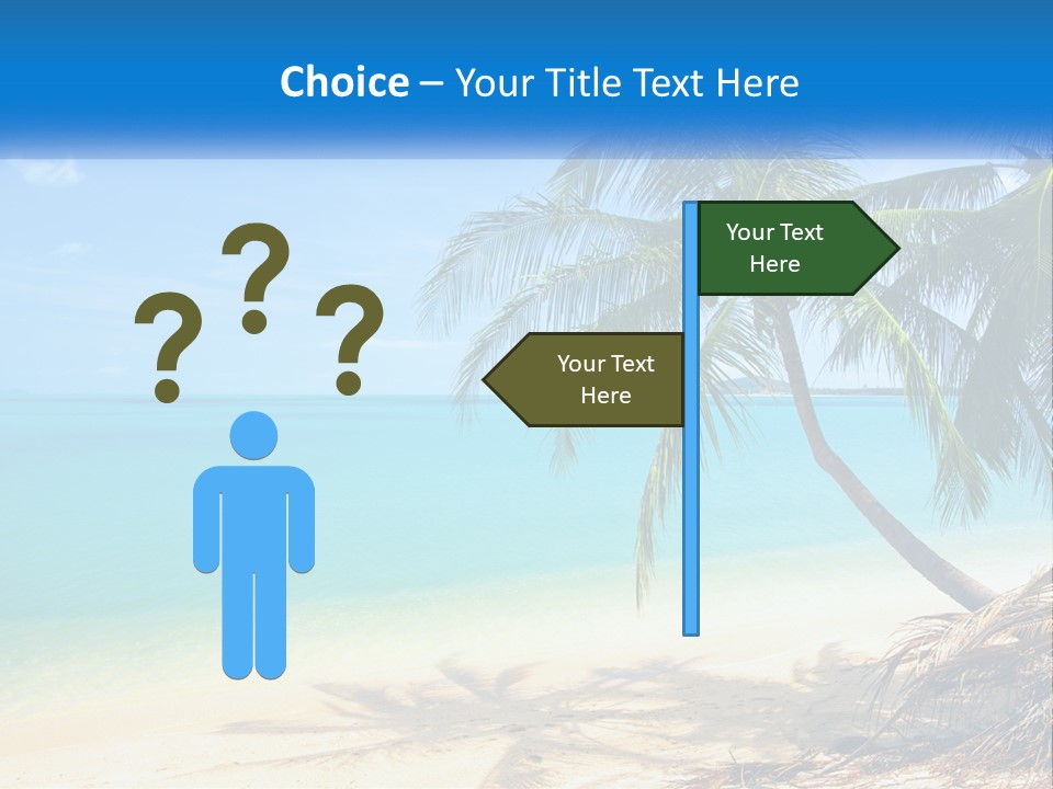 A Palm Tree Sitting On Top Of A Sandy Beach PowerPoint Template