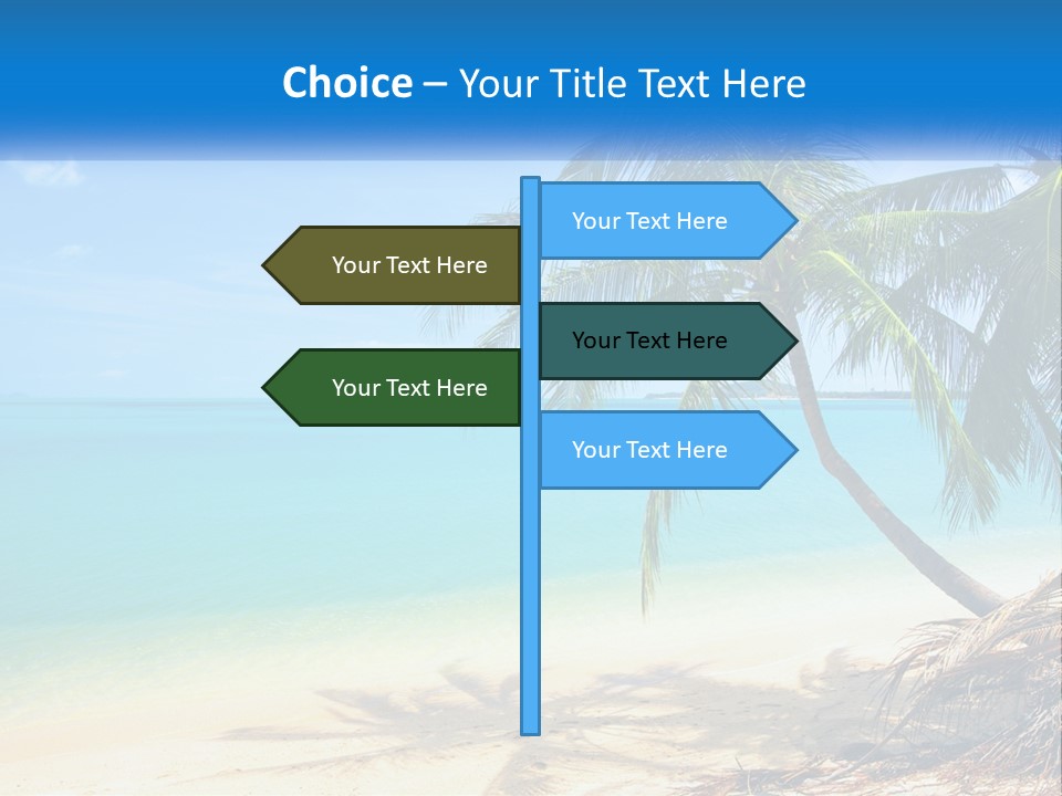 A Palm Tree Sitting On Top Of A Sandy Beach PowerPoint Template