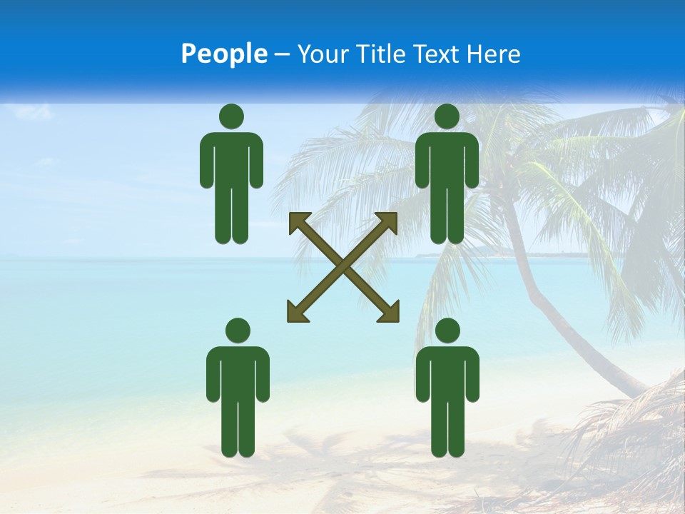 A Palm Tree Sitting On Top Of A Sandy Beach PowerPoint Template